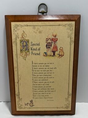 Holly Hobbie Framed Plaque with Brass Label